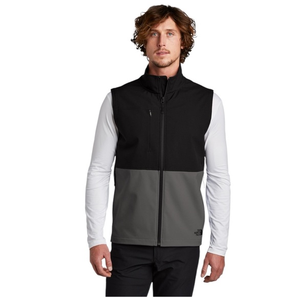 THE NORTH FACE Men's Castle Rock Soft Shell Full Zip Vest in Gray/Black Size L - Picture 1 of 6